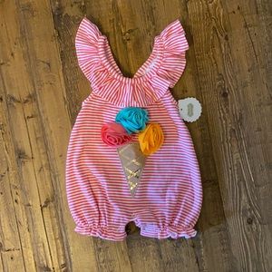 Mudpie Ice Cream Romper 6-9months
